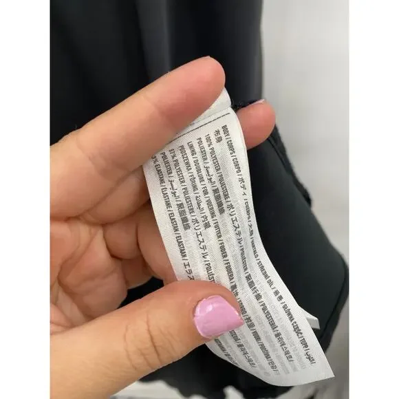 Abercrombie & Fitch black satin low back draped midi dress - Picture 6 of 8